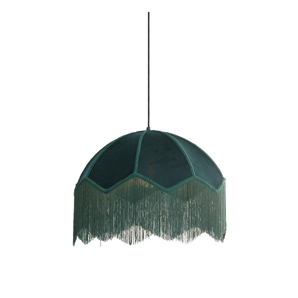 Petróleum színű függőlámpa textil búrával ø 50 cm Malacia – Light & Living