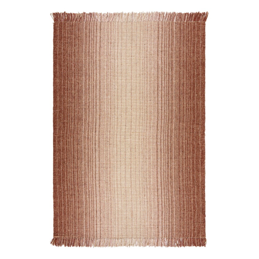 Piros kétoldalas kézi szövésű jutakeverék szőnyeg 200x290 cm Jute Ombre Red – Flair Rugs