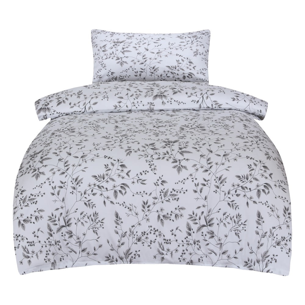 Szürke egyszemélyes pamut-szatén ágyneműhuzat 140x200 cm Gloria – My House