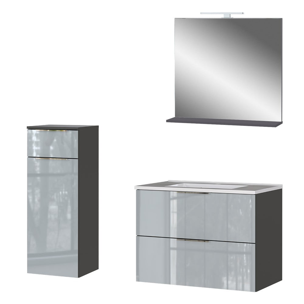 Szürke fürdőszobai bútor szett Vasio – Germania