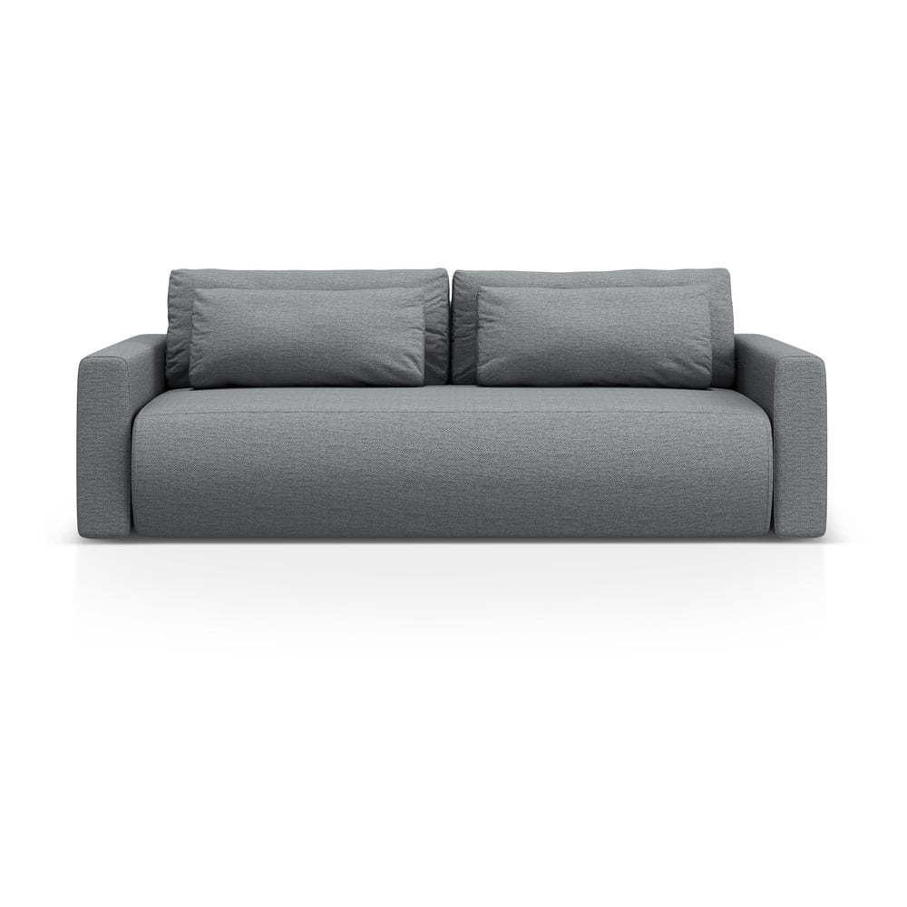 Szürke kinyitható tárolóhelyes kanapé 238 cm Belfast – Cosmopolitan Design