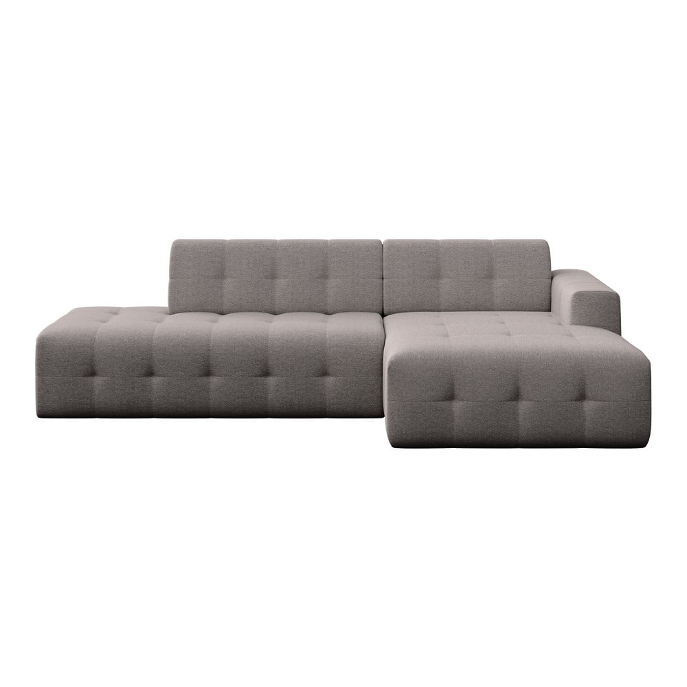 Szürke sarokkanapé (jobb oldali-heverő résszel) Tuil – Rodier