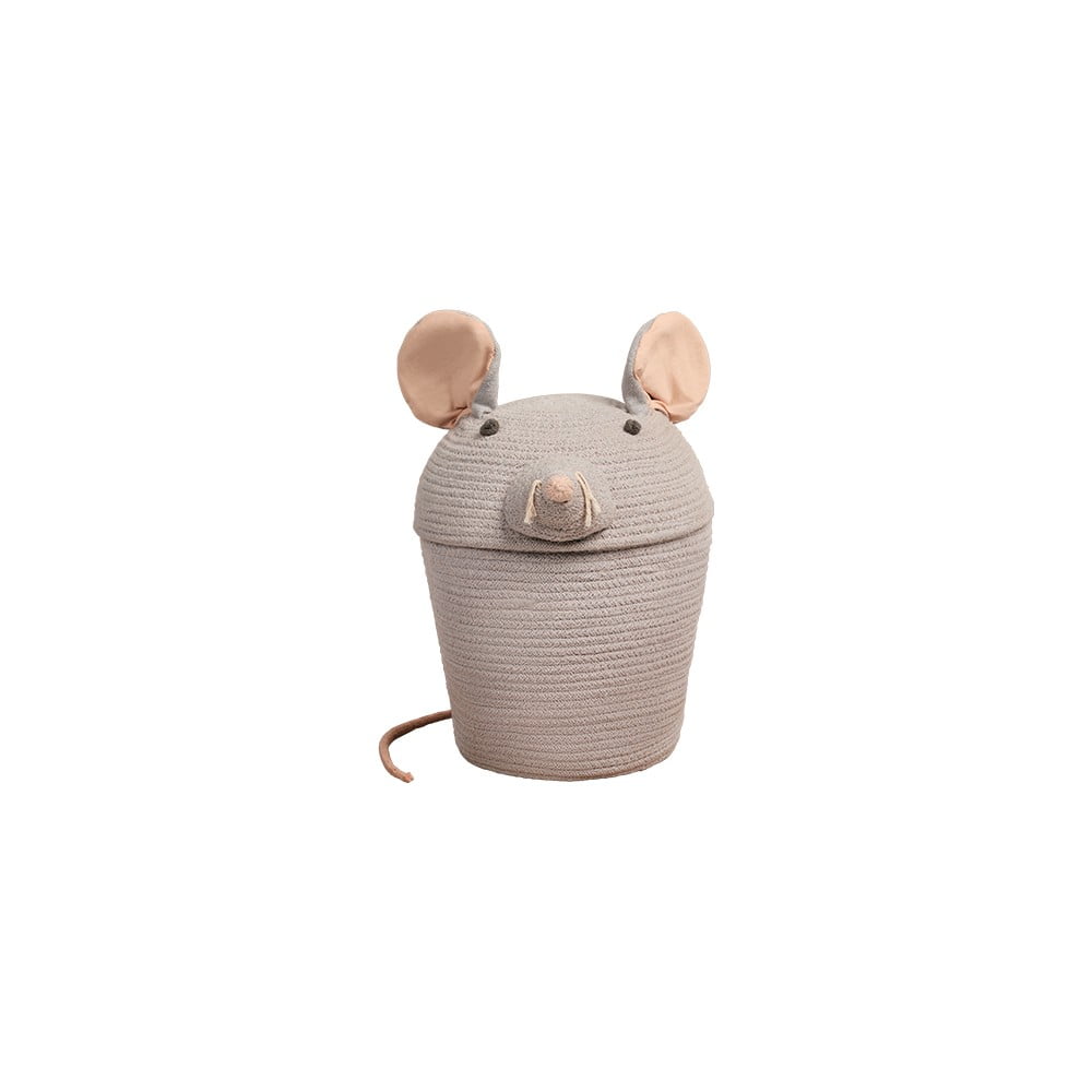 Szürke textil játéktároló kosár ø 25x30 cm Renata the Rat – Lorena Canals