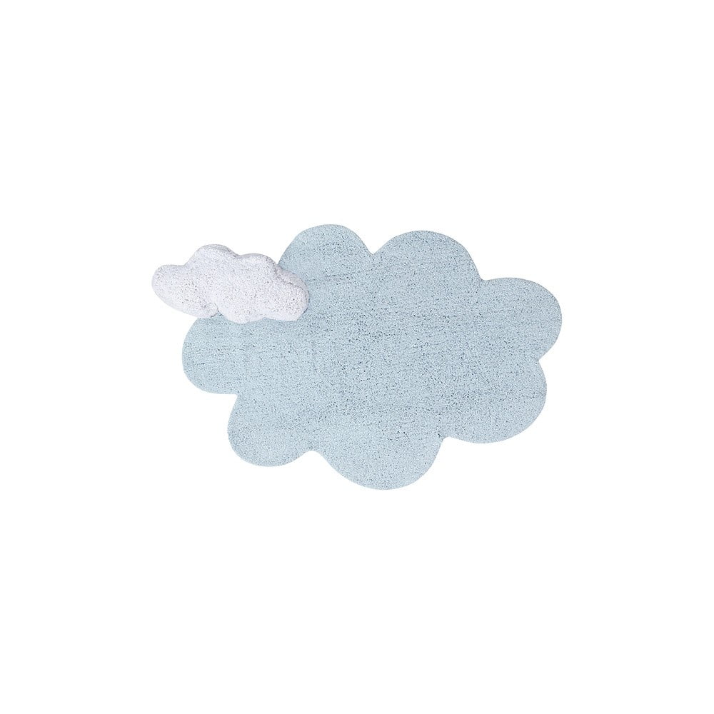 Világoskék mosható kézi szövésű pamut gyerek szőnyeg 110x170 cm Puffy Dream – Lorena Canals