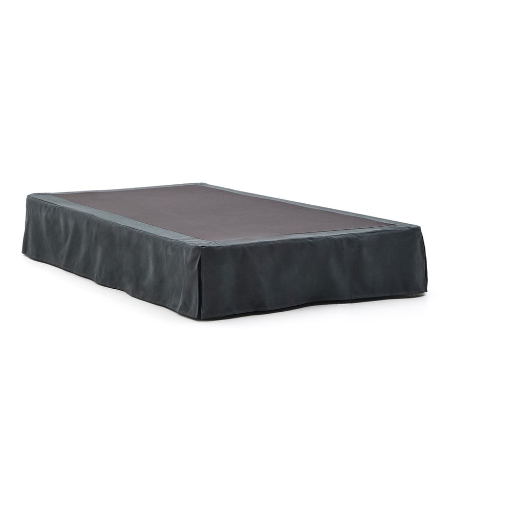 Antracitszürke kárpitozott egyszemélyes ágy 90x200 cm Jaira – Kave Home