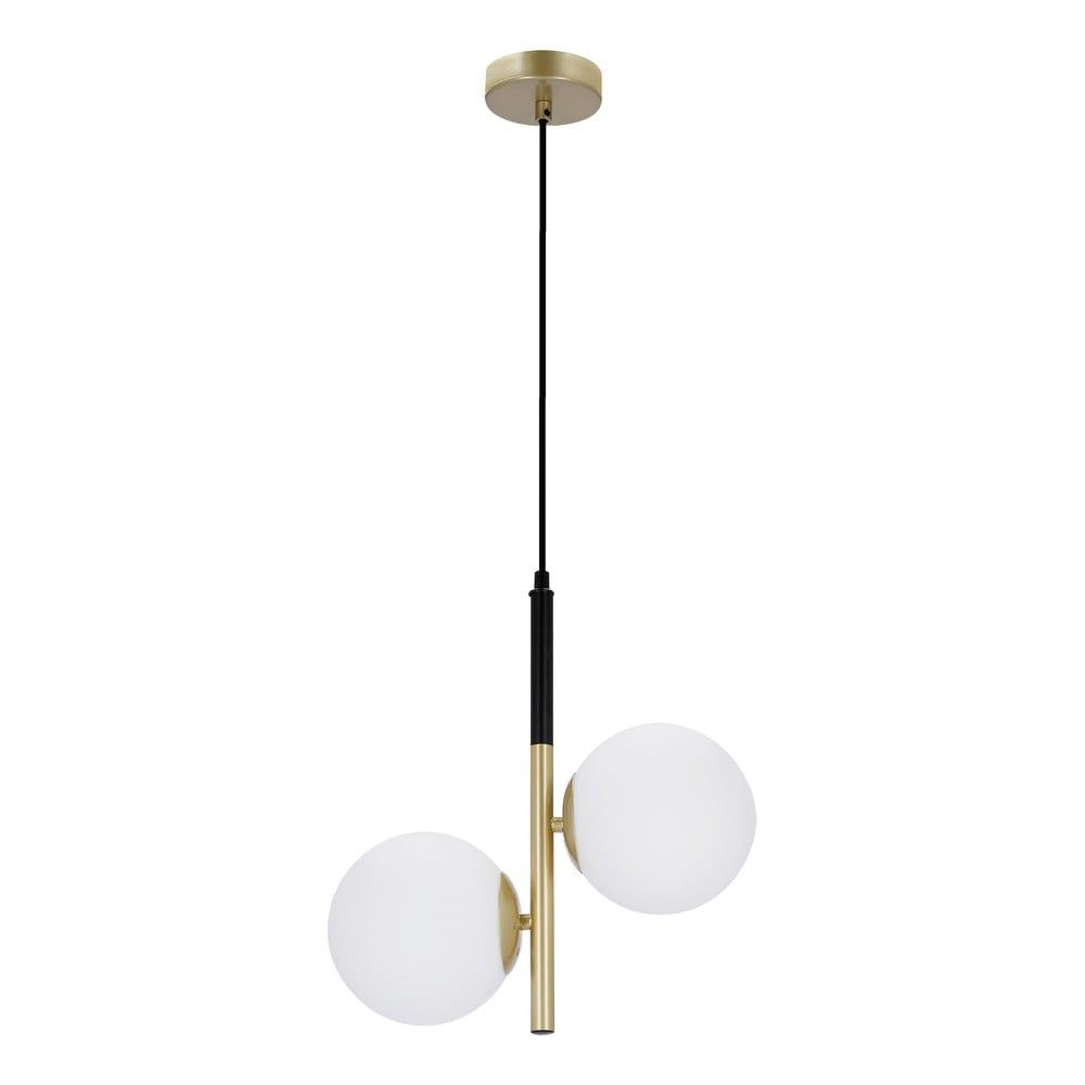 Aranyszínű függőlámpa üveg búrával 32.5x15 cm Duo – Candellux Lighting