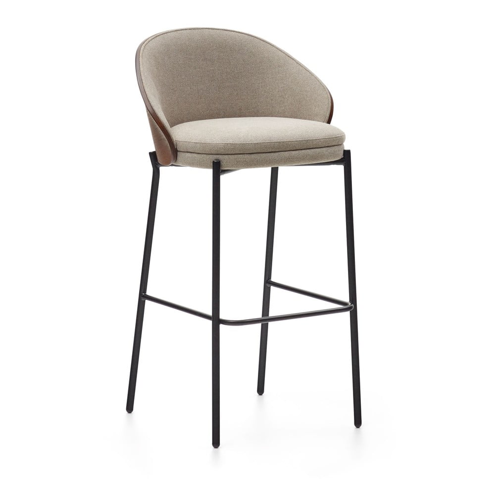 Barna-bézs bárszék (ülésmagasság 77 cm) Eamy – Kave Home