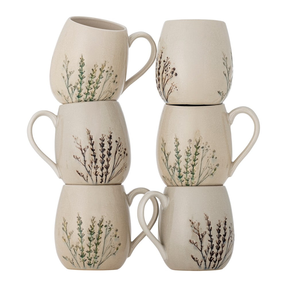 Bézs agyagkerámia bögre szett 6 db-os 400 ml Bea – Bloomingville