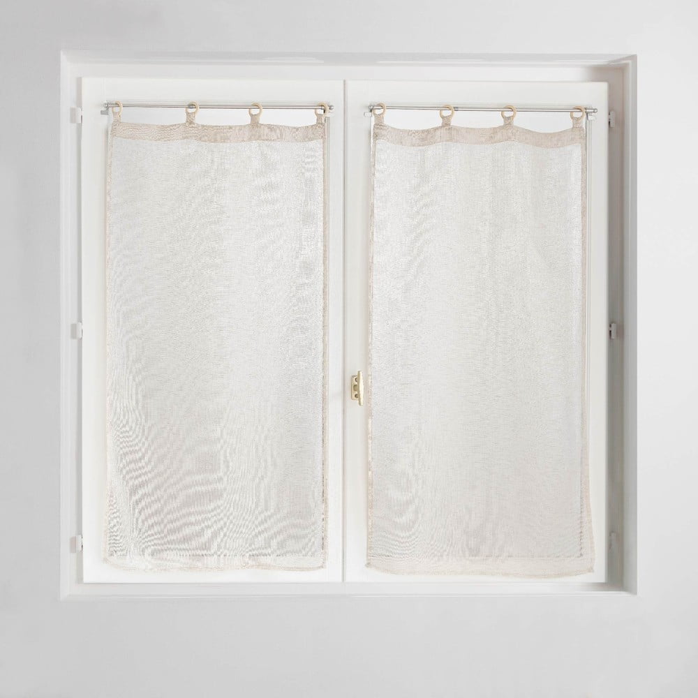 Bézs fényáteresztő függöny szett 2 db-os 60x120 cm Minalisa – douceur d'intérieur
