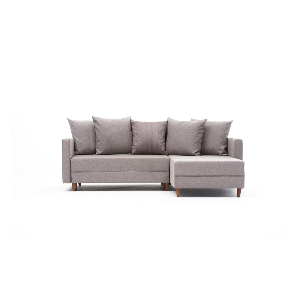 Bézs kinyitható sarokkanapé (jobb oldali) Aydam – Balcab Home