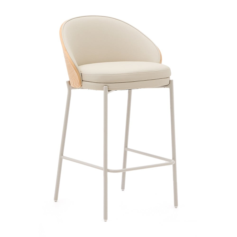 Bézs-natúr színű bárszék (ülésmagasság 65 cm) Eamy – Kave Home