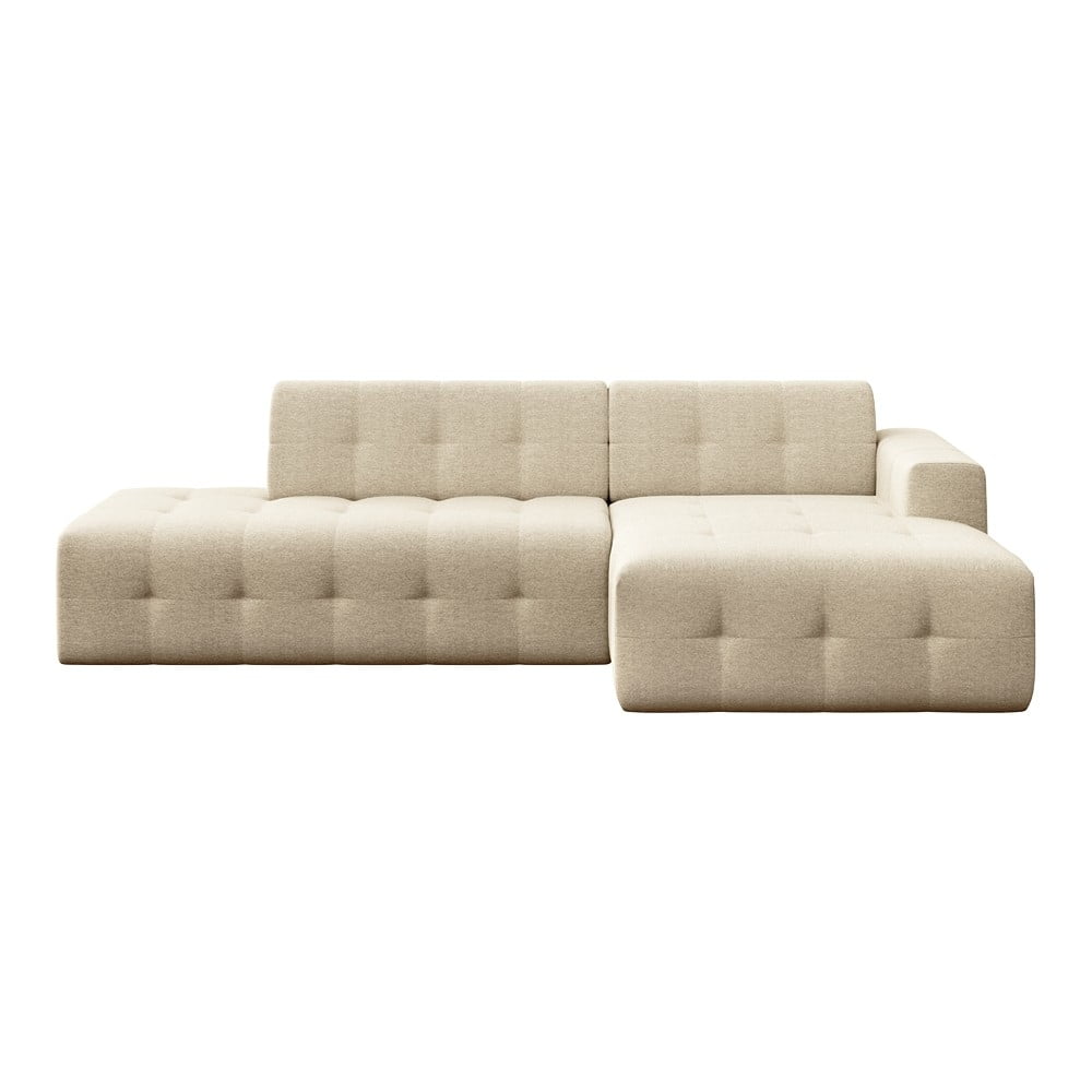 Bézs sarokkanapé (jobb oldali-heverő résszel) Tuil – Rodier