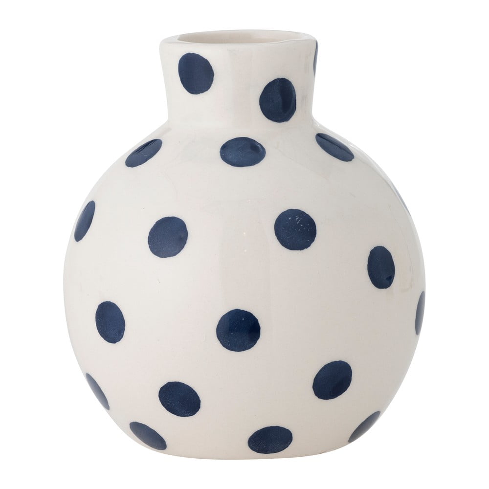 Fehér kerámia kézzel festett váza (magasság 11 cm) Fian – Bloomingville