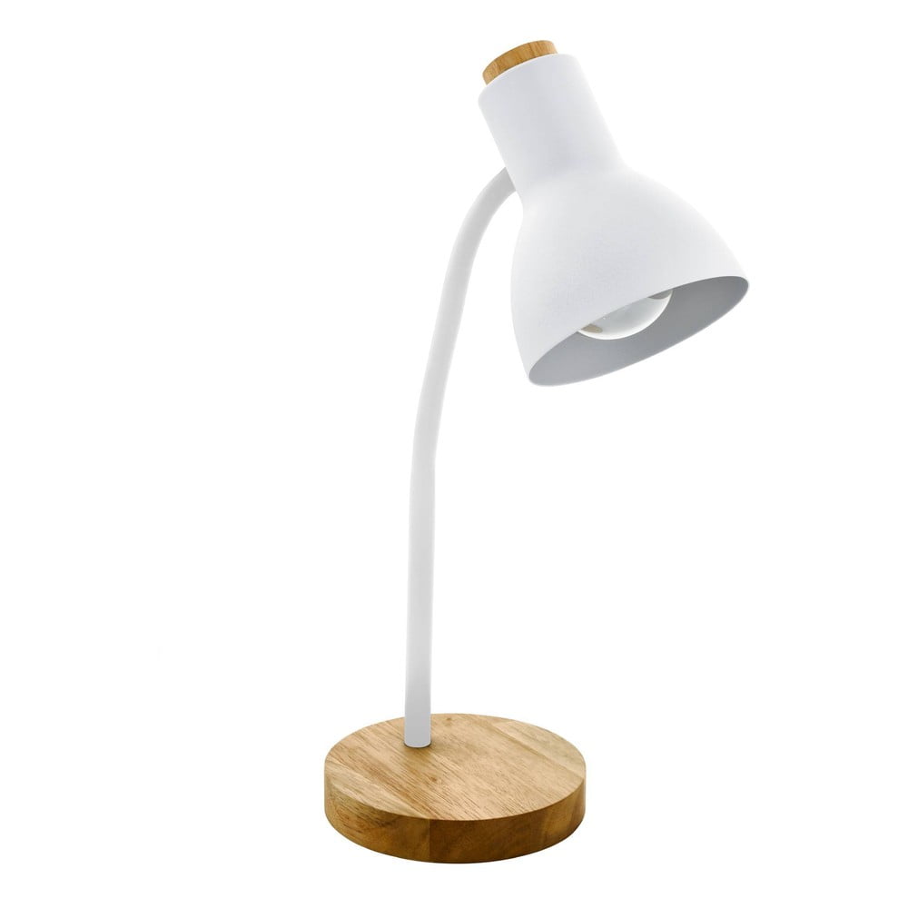 Fehér-natúr színű asztali lámpa fém búrával (magasság 49 cm) VERADAL – EGLO