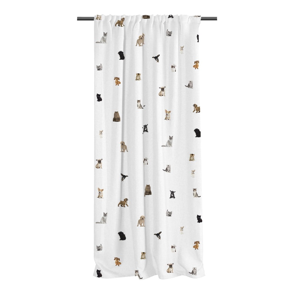 Fehér pamut-szatén gyerek függöny 110x170 cm The Cutest Ones – Butter Kings