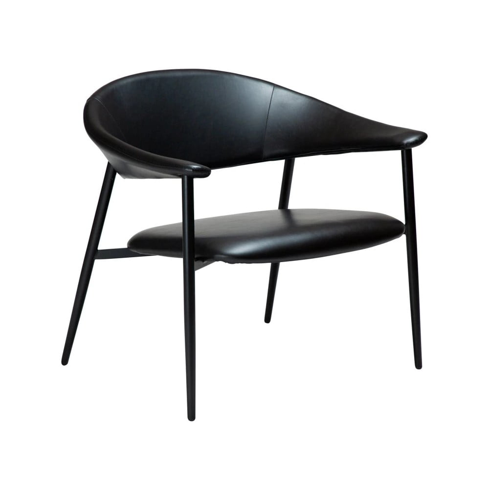 Fekete bőrutánzat fotel Rover – DAN-FORM Denmark