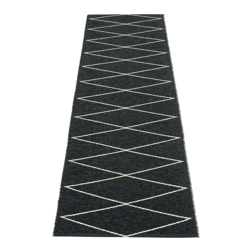 Fekete kültéri-beltéri futószőnyeg 70x240 cm Max Black – Pappelina