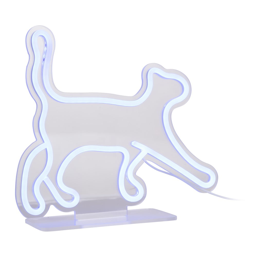 Kék LED neon fénydekoráció 5 W Walking Cat – Leitmotiv