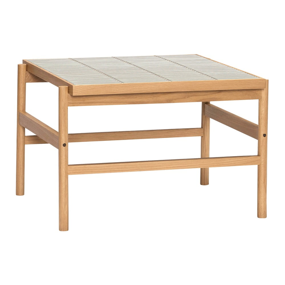 Natúr színű dohányzóasztal 66x60 cm Tile – Hübsch