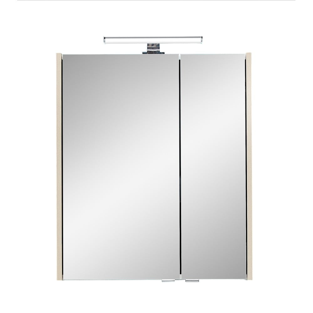 Natúr színű fürdőszoba szekrény borovi fenyő dekorral 70x60 cm Quickset 393 – Pelipal