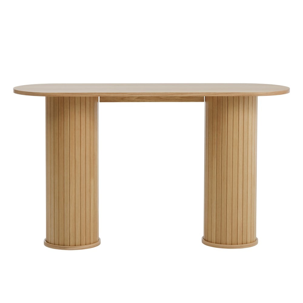 Natúr színű konzolasztal 40x130 cm Nola – Unique Furniture