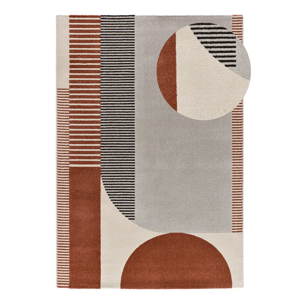 Piros-szürke szőnyeg 200x290 cm Gaia – Universal