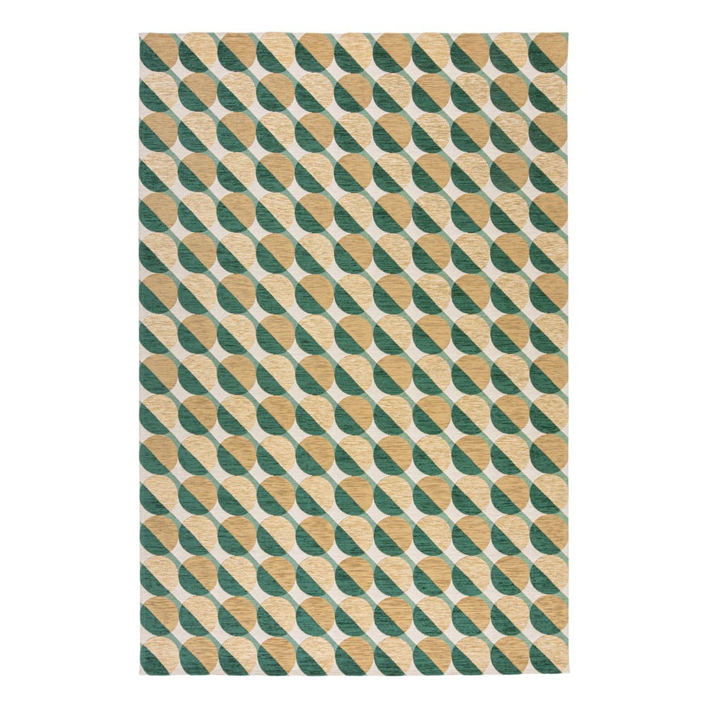 Sárga-zöld szőnyeg 120x170 cm Carlos Circle Geo – Flair Rugs
