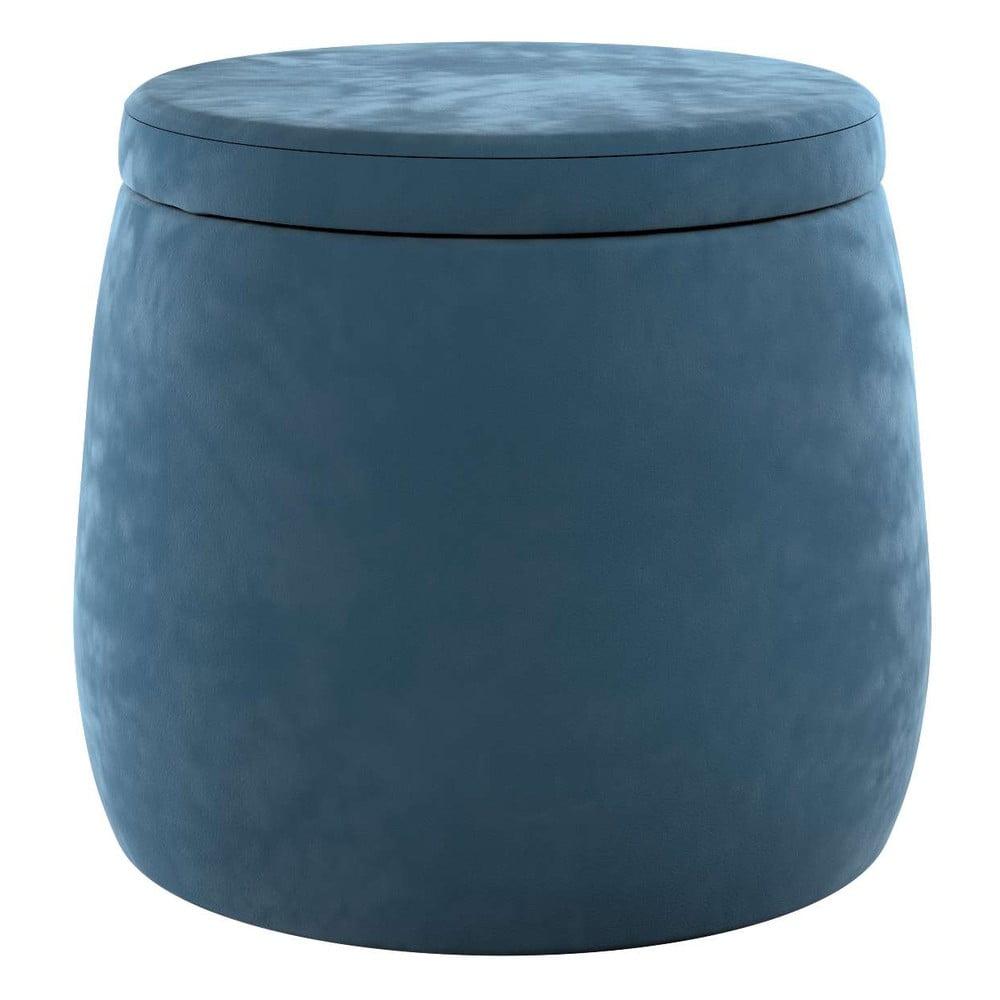 Sötétkék bársony gyerek puff Posh Velvet – Yellow Tipi