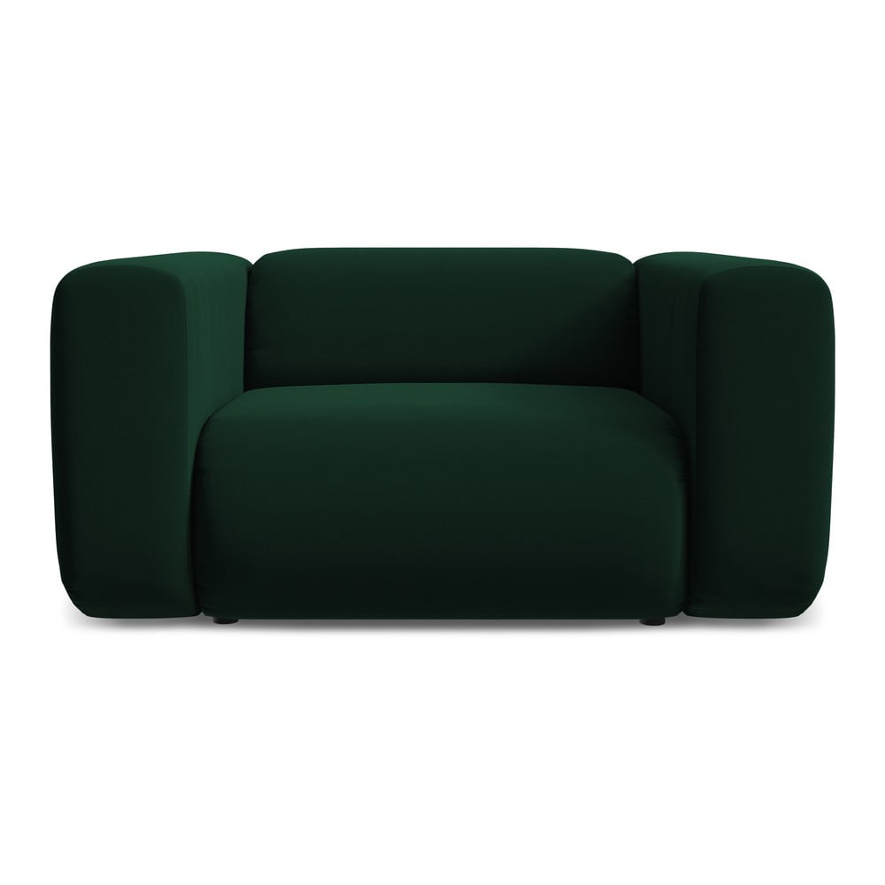 Sötétzöld bársony fotel Ekahi – Makamii