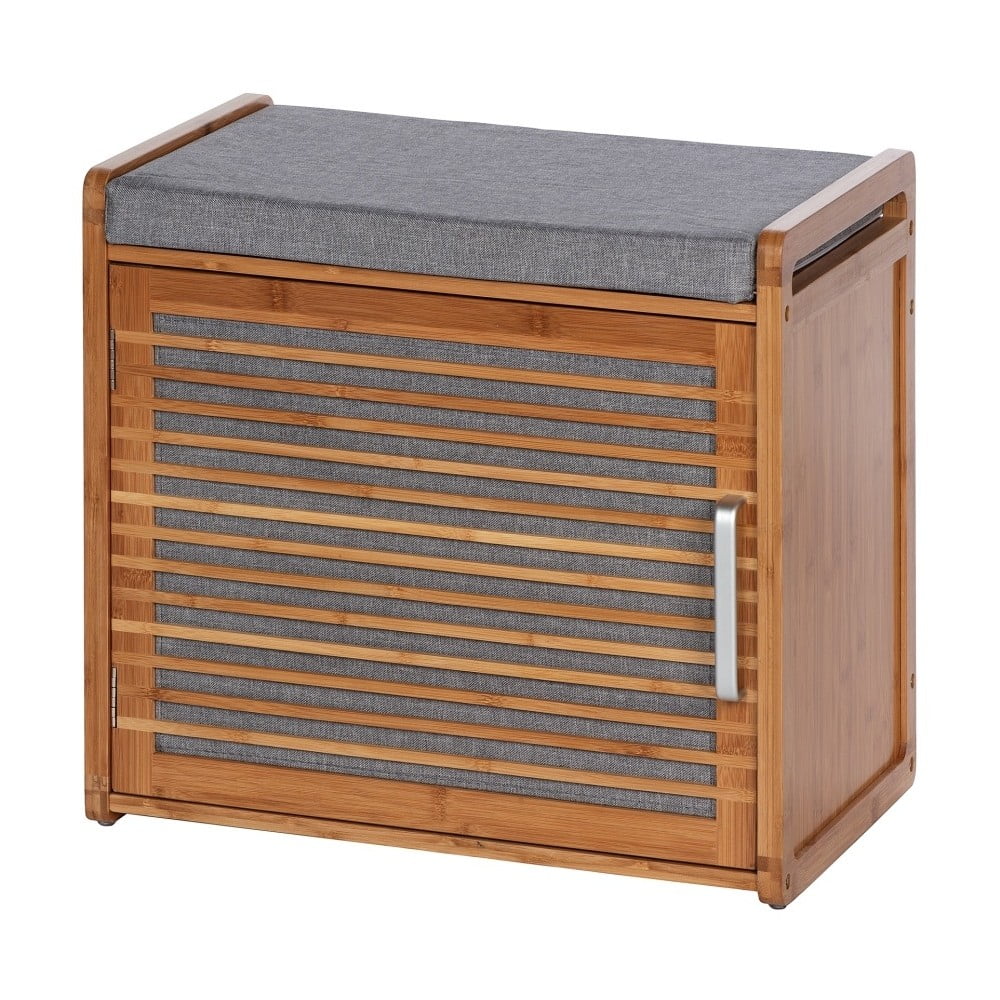 Szürke-barna bambusz ülőkés cipőtartó Bahari – Wenko