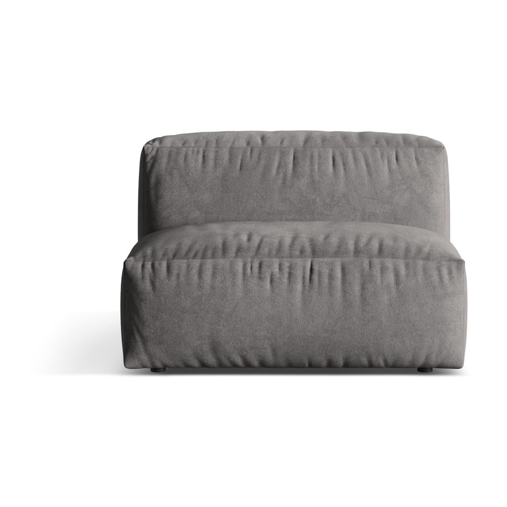 Szürke bársony kanapé modul (középső rész) Martina – Micadoni