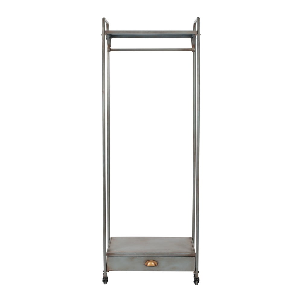 Szürke fém gurulós ruhatartó állvány 61x171x36 cm Bravo – White Label