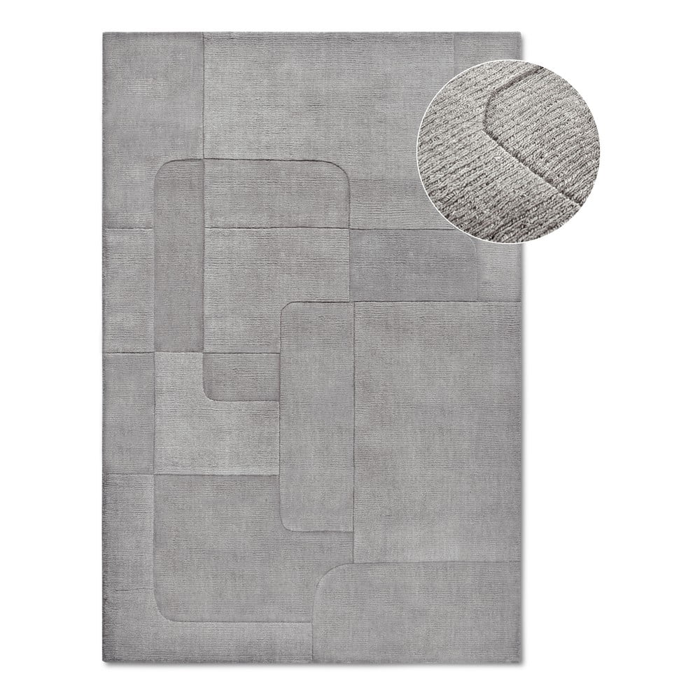 Szürke kézi szövésű gyapjú szőnyeg 160x230 cm Charlotte – Villeroy&Boch