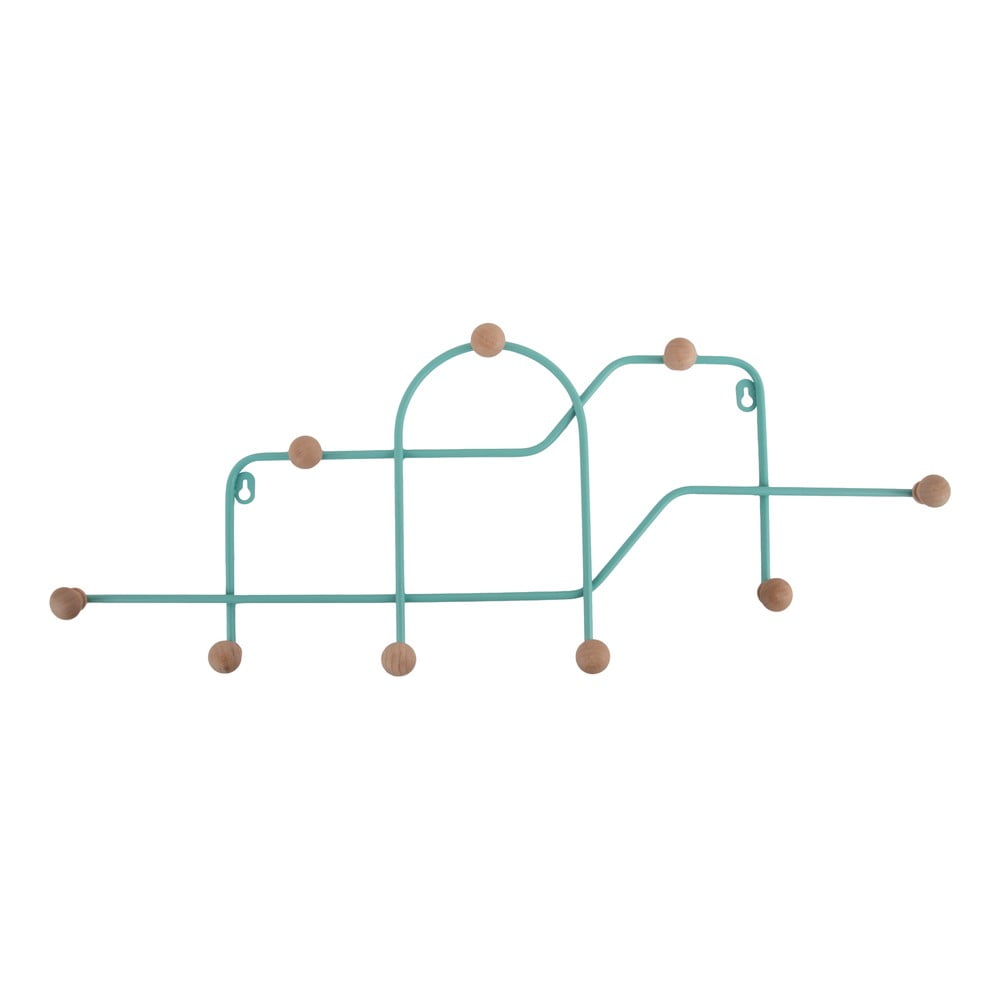 Türkiz fém fali fogas 71 cm Maze – PT LIVING