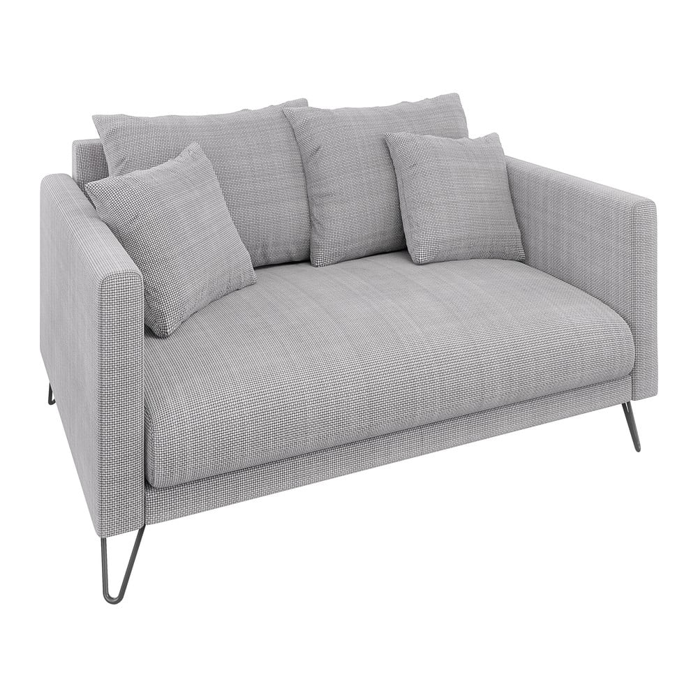 Világosszürke zsenília kanapé 140 cm Freya – Ropez