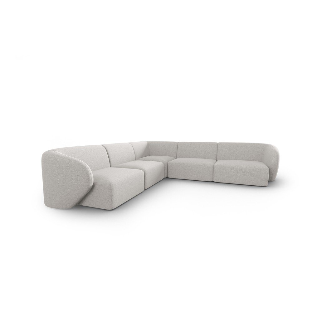 Világosszürke zsenília sarokkanapé Paolo – Milo Casa